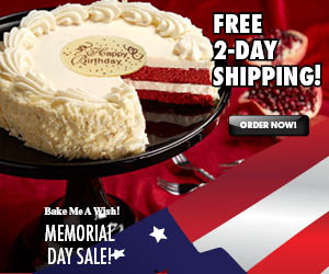 Bake Me A Wish, Free Shipping, Memorial Day Sale