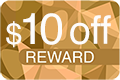 10 Dollars Off Reward Icon