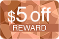5 Dollars Off Reward Icon