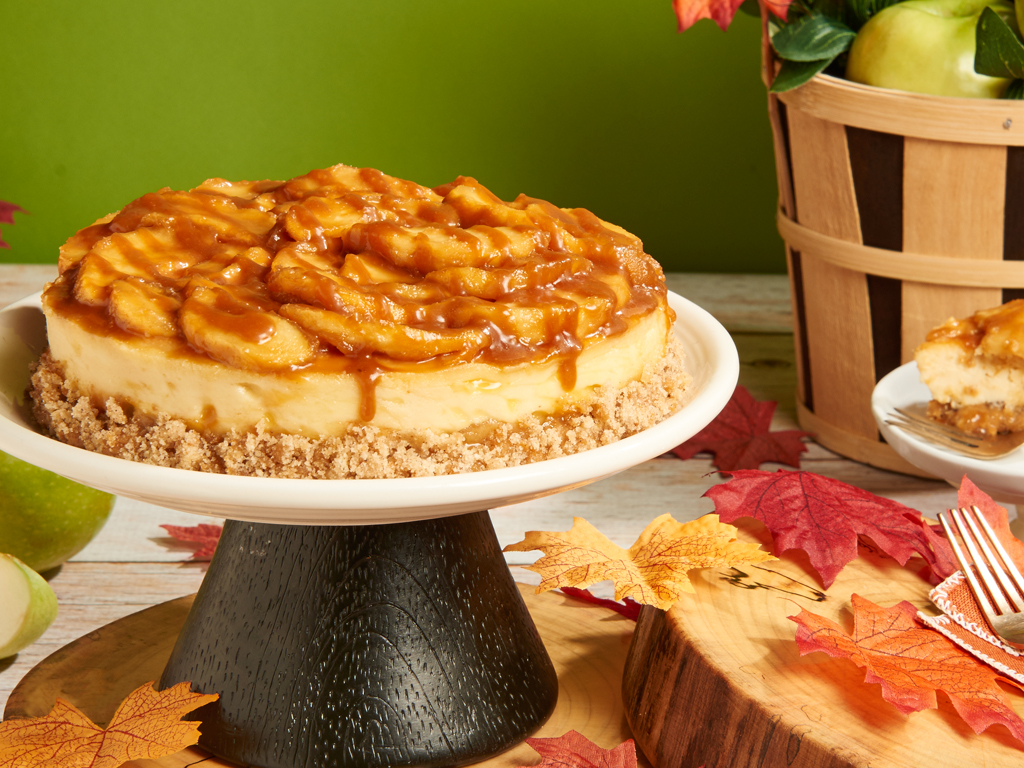 Celebrate fall in style with our Caramel Apple Cheesecake! Crunchy, orchard-fresh apples and thick caramel drizzle make the ultimate dynamic duo, leaving your mouth longing for more of its heavenly tastes of sweetness and tartness with each bite. Order online for nationwide delivery!
