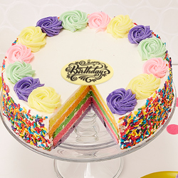 10-inch Rainbow Cake