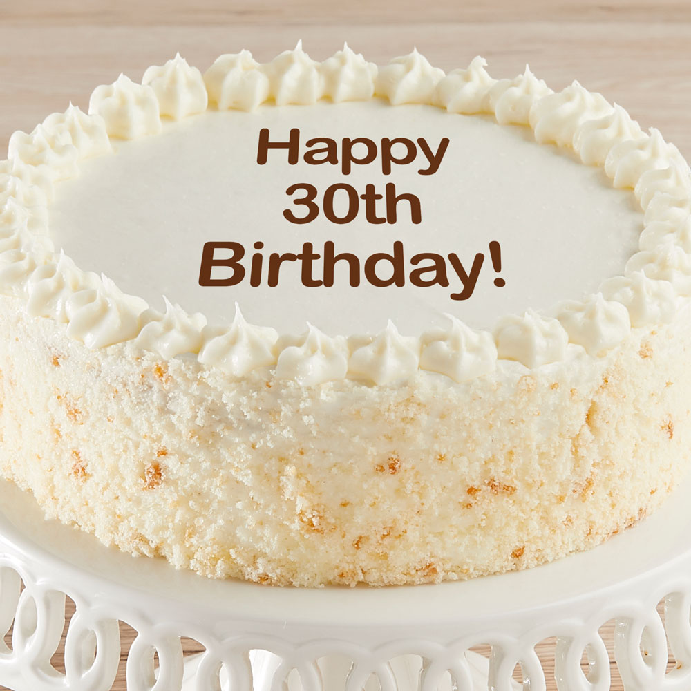 Happy 30th Birthday Vanilla Cake delivered