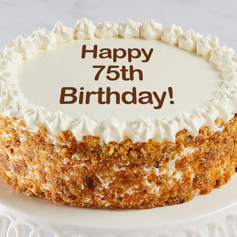 Happy 75th Birthday Carrot Cake delivered