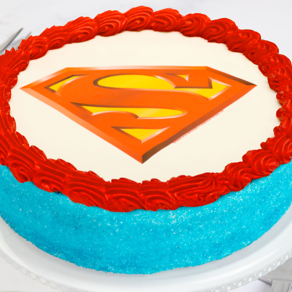 Superman Cake delivered