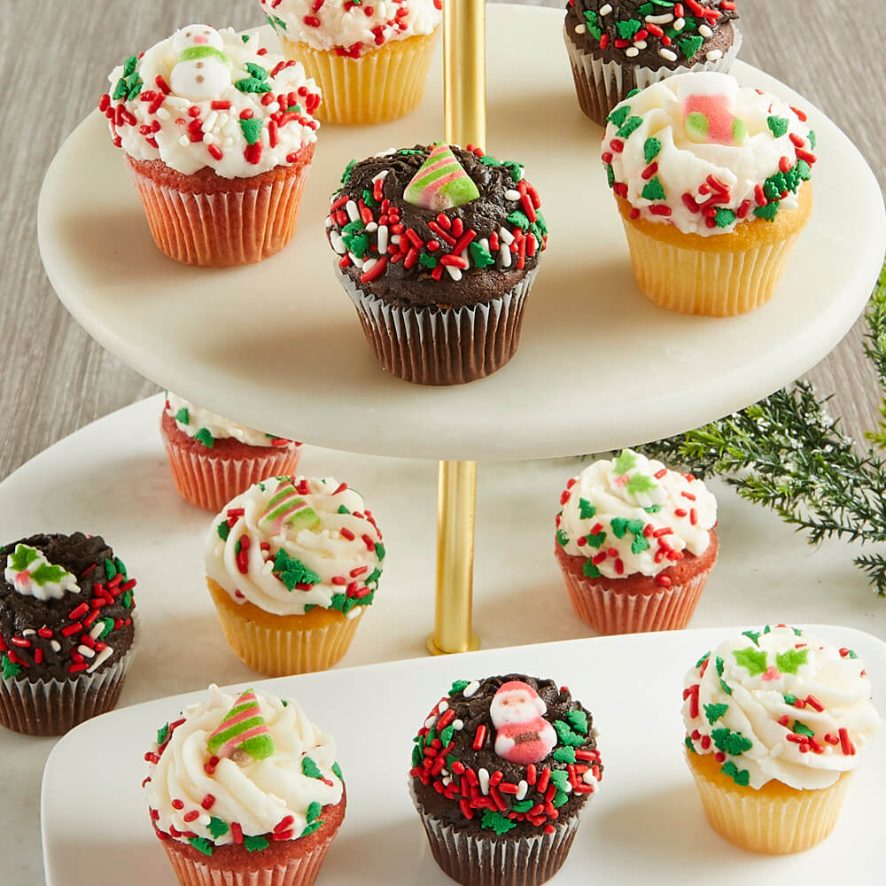 Mini Holiday Cupcakes