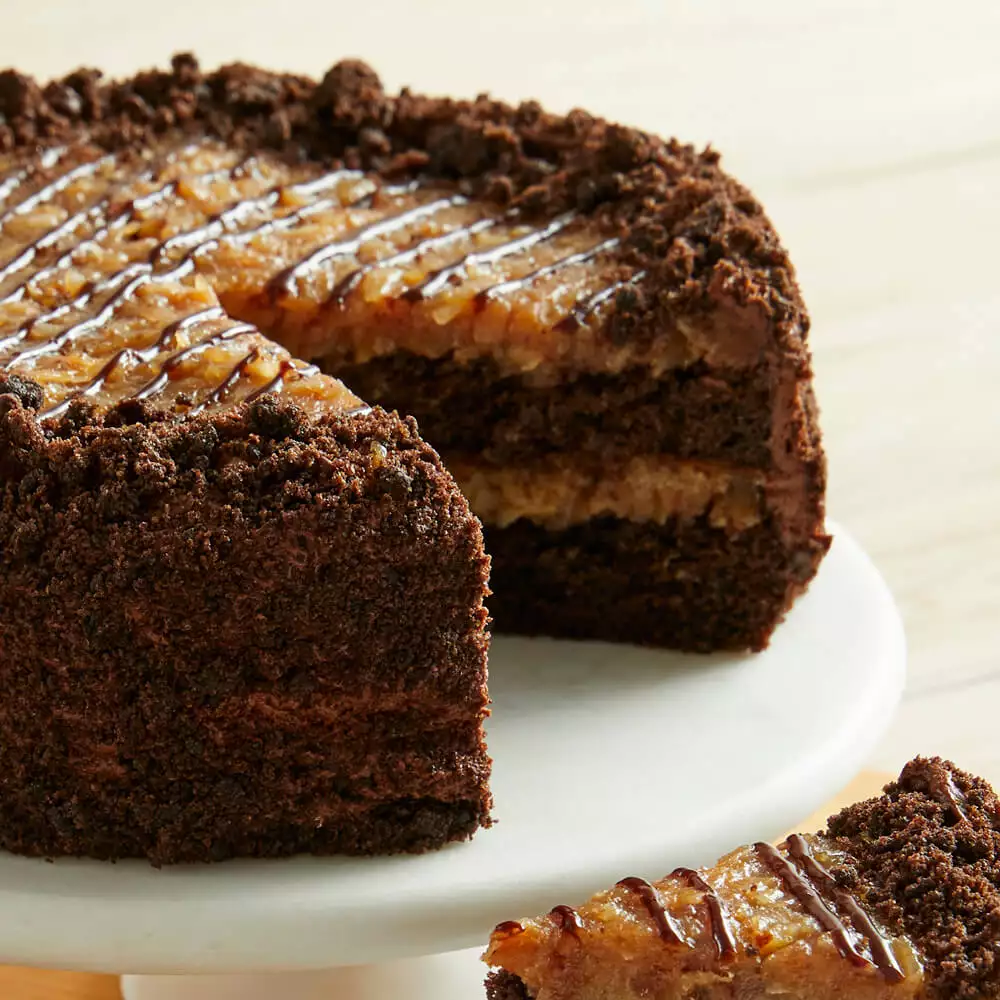 German Chocolate Cake  Close-up