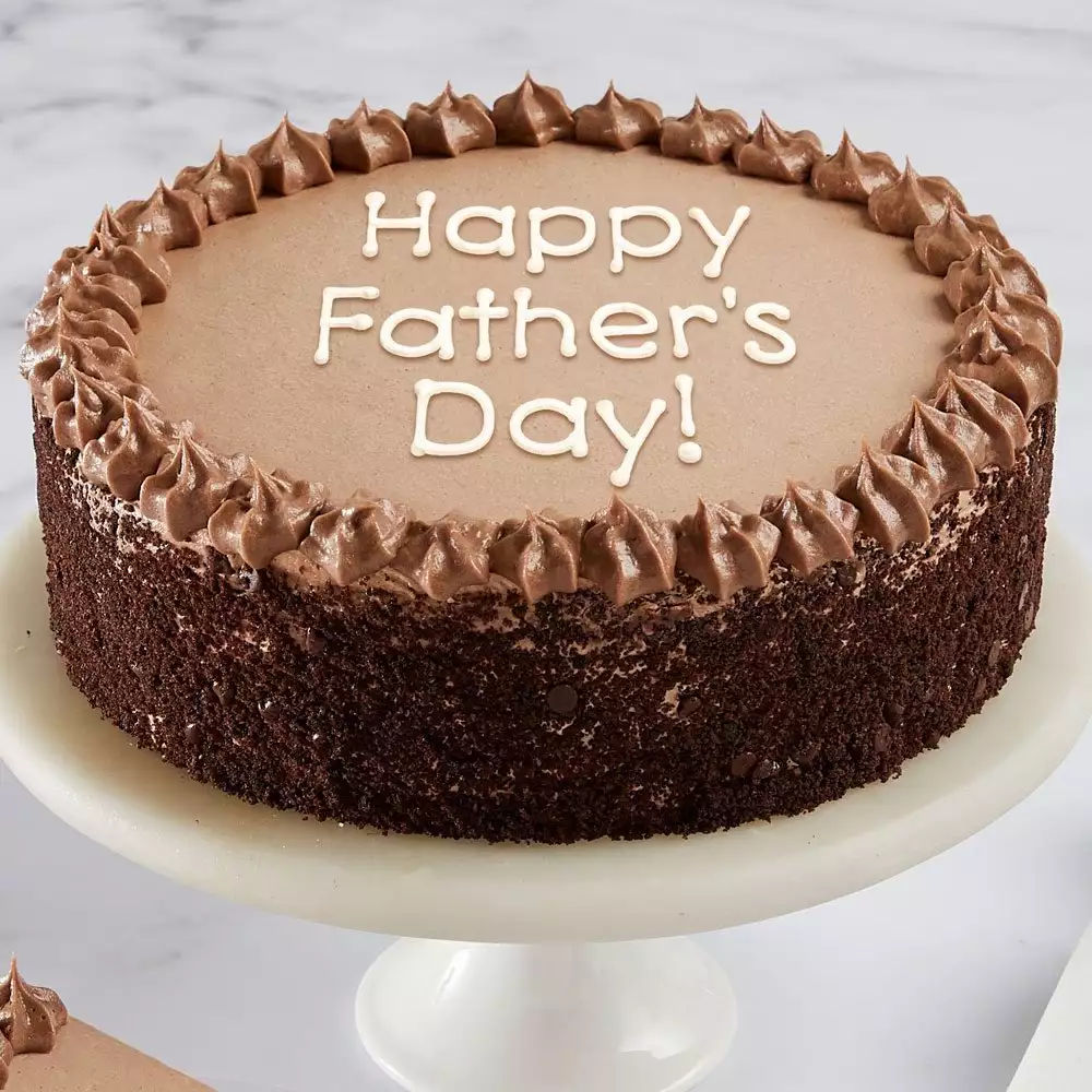 Happy Father's Day Double Chocolate Cake Close-up