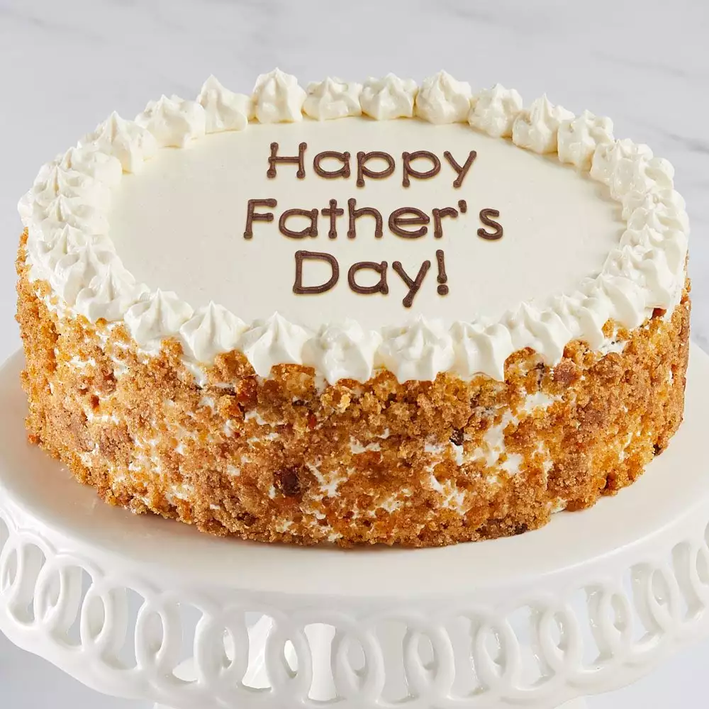 Happy Father's Day Carrot Cake Close-up
