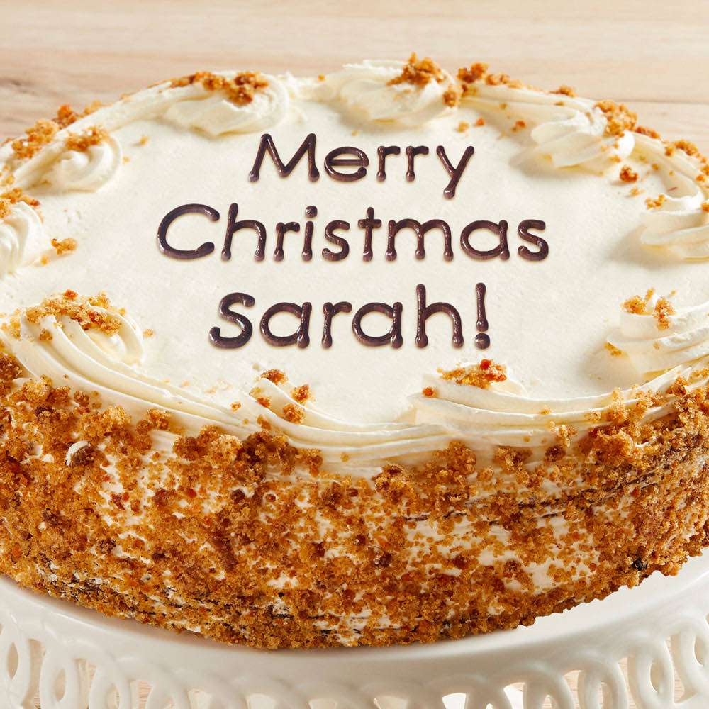Personalized 10-inch Carrot Cake Close-up