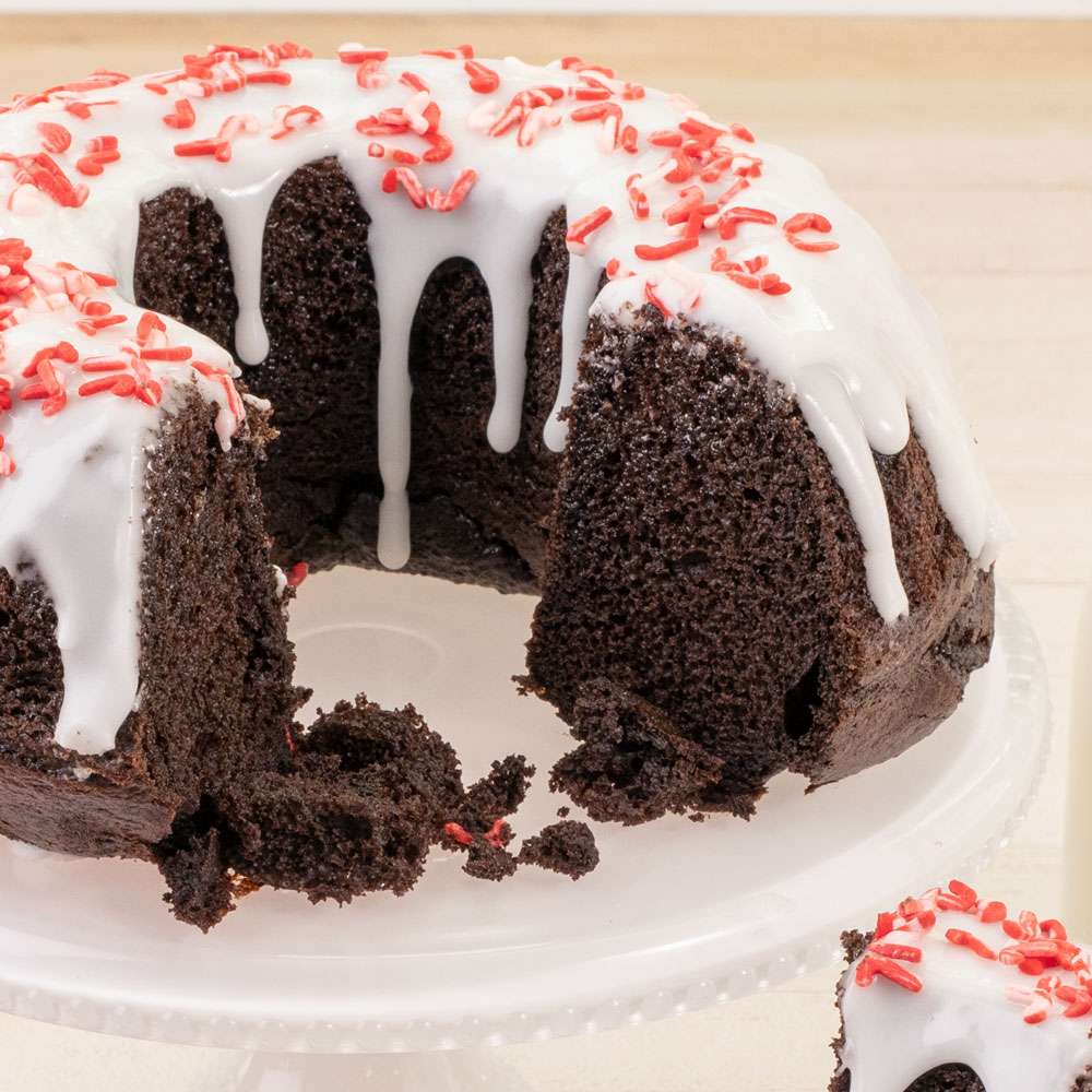 Chocolate Peppermint Cake Close-up