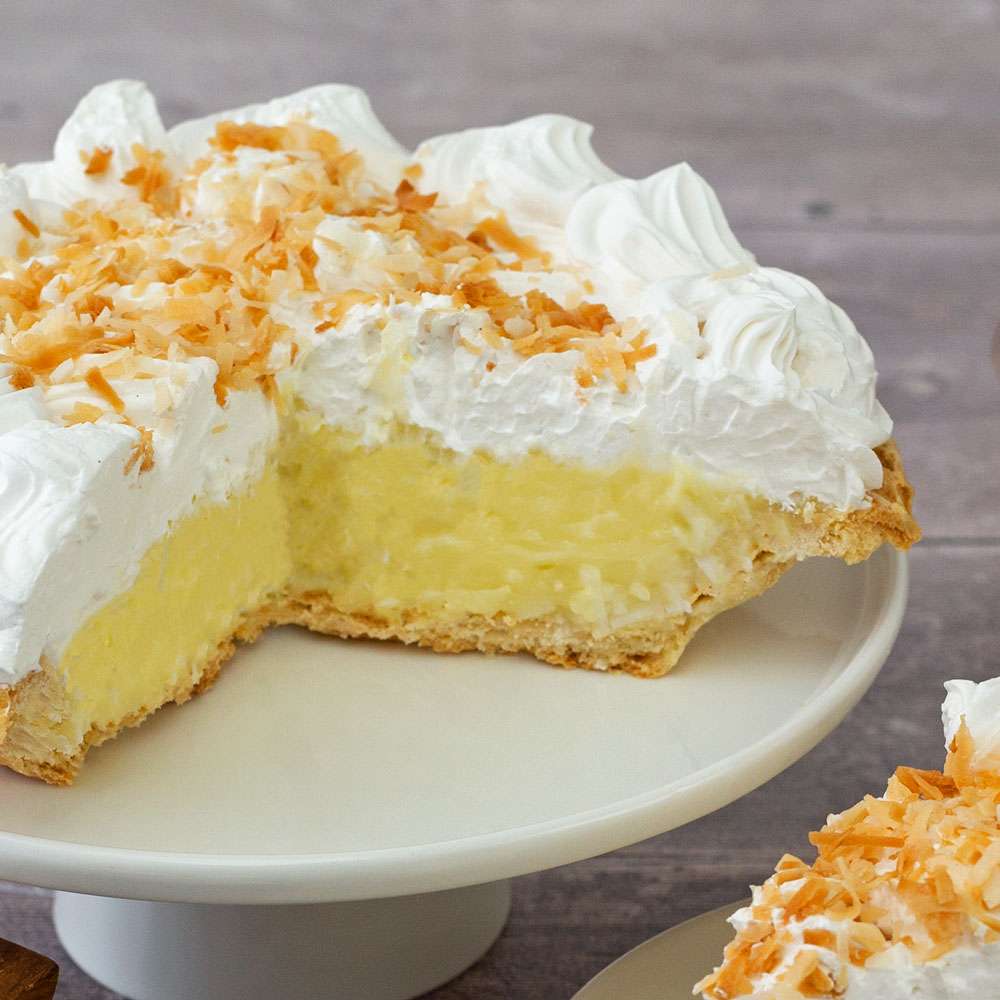 Coconut Cream Pie Close-up