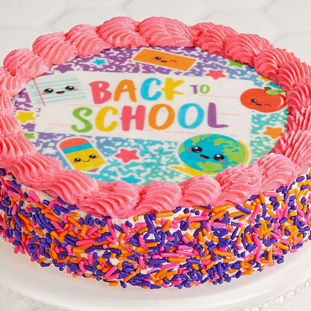 Back to School Cake Close-up