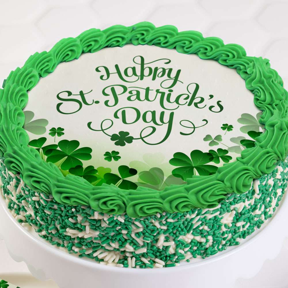 St. Patrick's Day Cake  Close-up