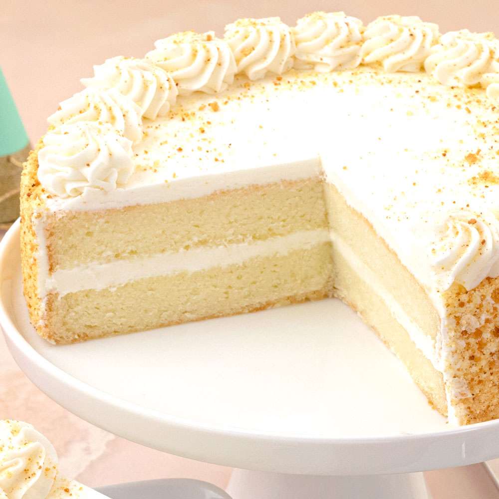 Gluten-Free Vanilla Cake  Close-up
