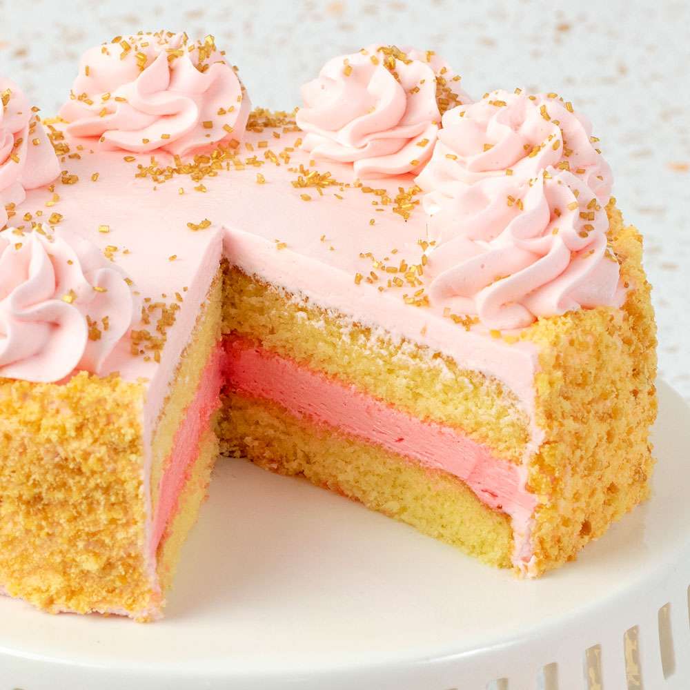 Pink Champagne Cake Close-up
