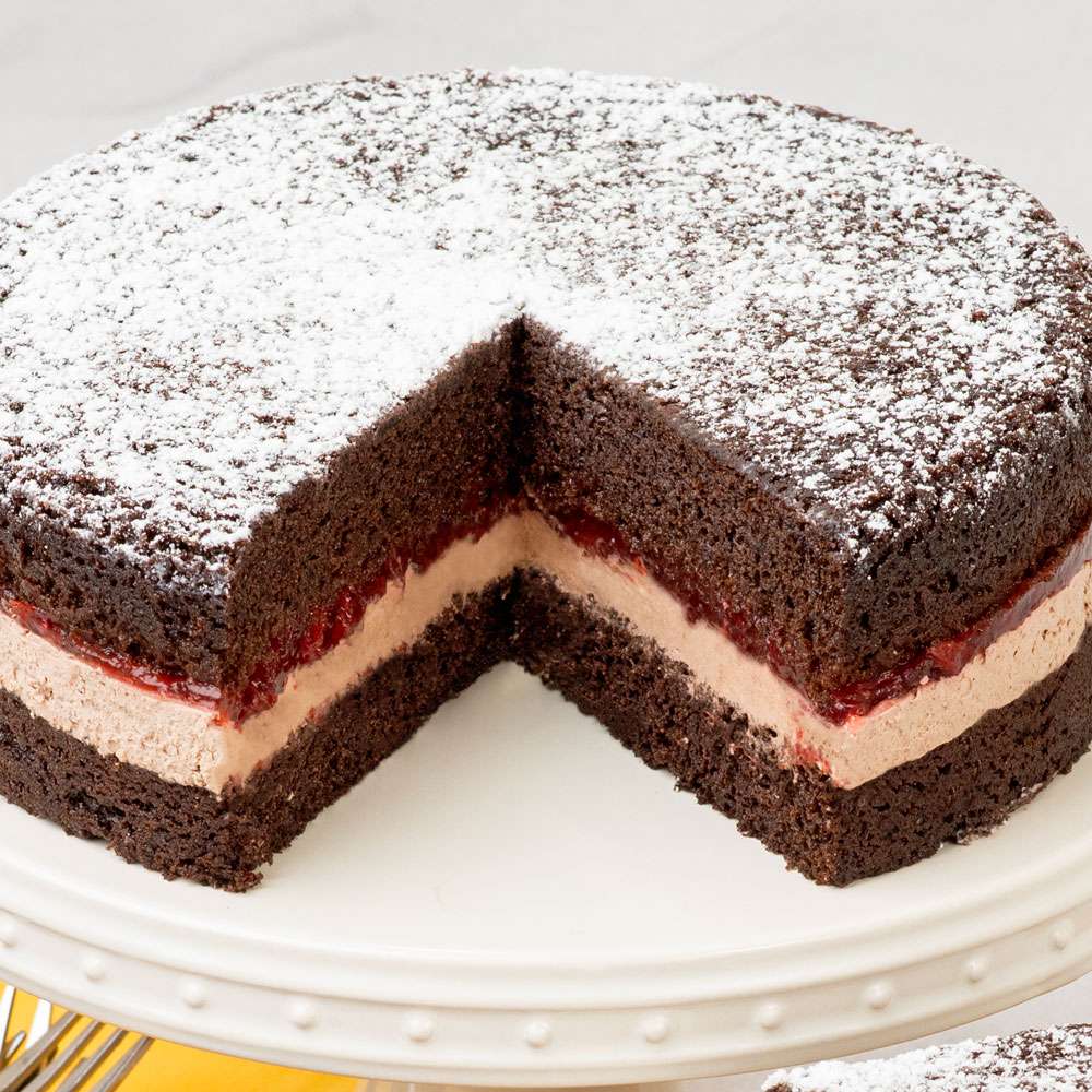 Chocolate Strawberry Cake Close-up