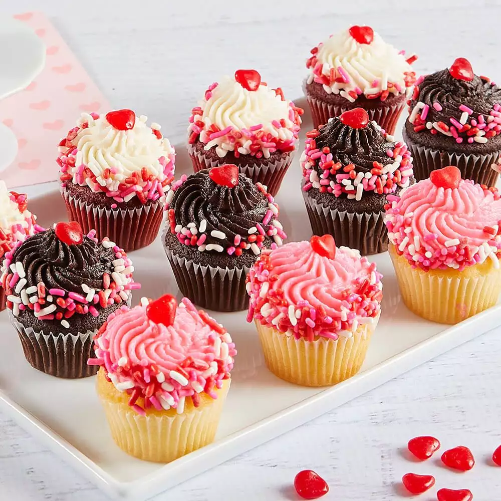 Image of Mini Sweetheart Cupcakes