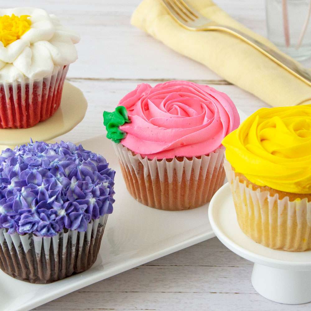 JUMBO Flower Cupcakes Close-up