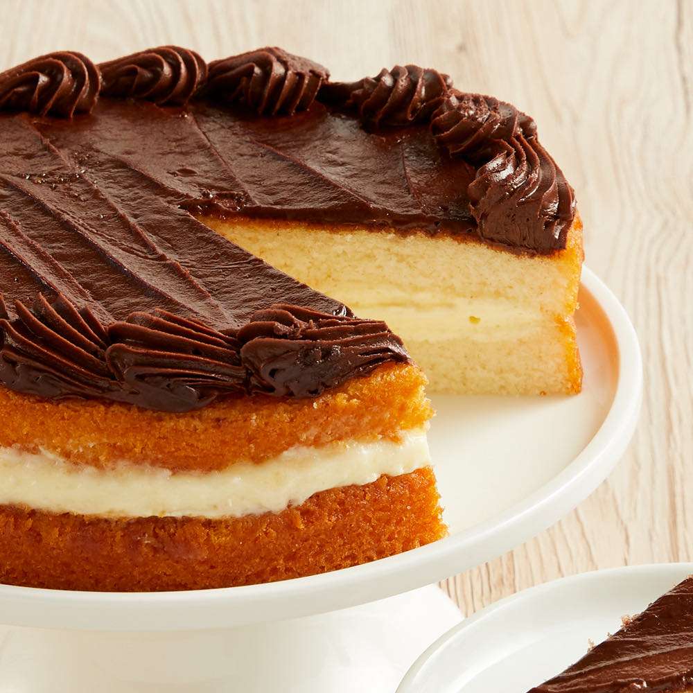 Boston Cream Cake Close-up