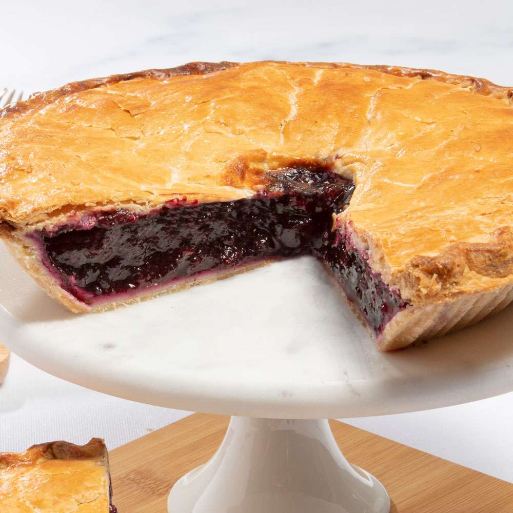 Bountiful Blueberry Pie Close-up