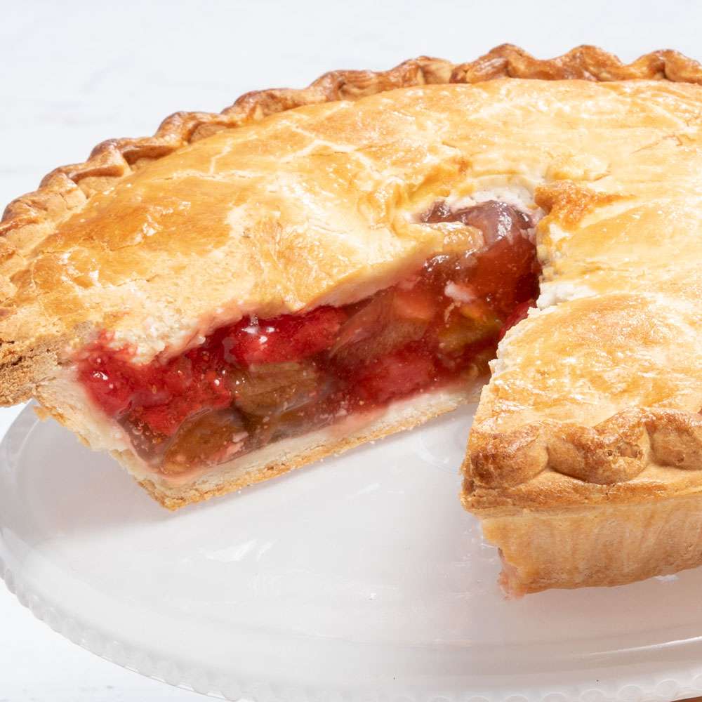 Strawberry Rhubarb Pie Close-up