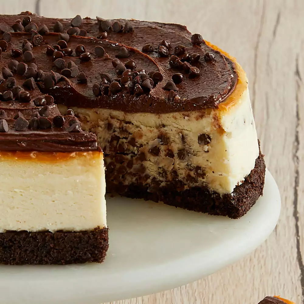 Chocolate Chip Cheesecake Close-up