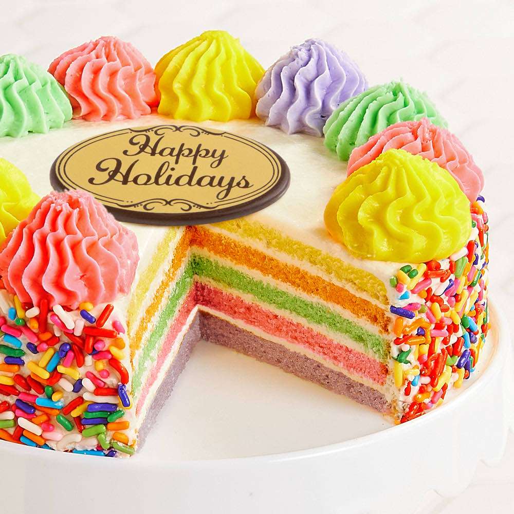 Rainbow Cake Close-up