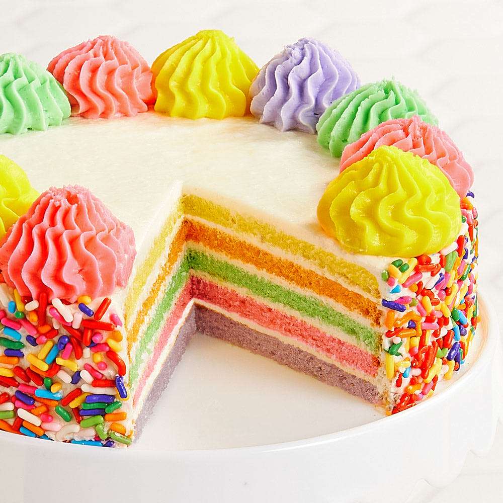 Rainbow Cake Close-up