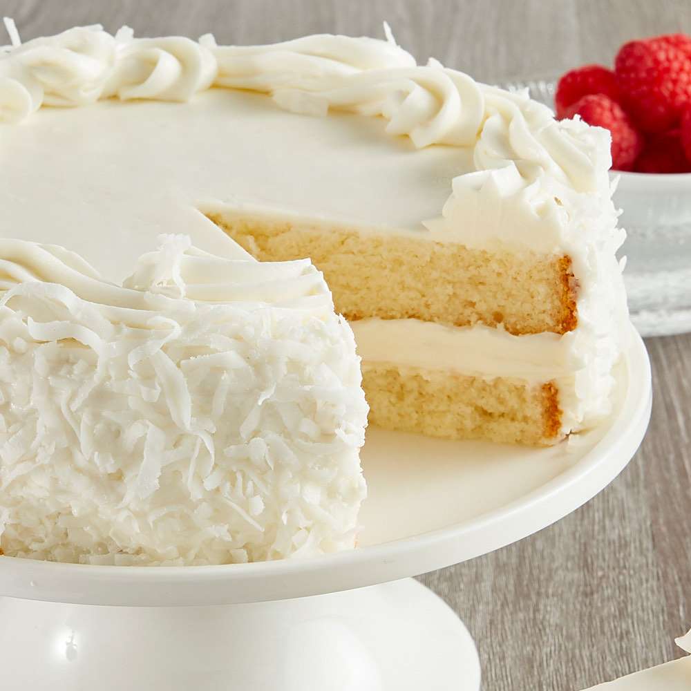 Coconut Cream Cake Close-up