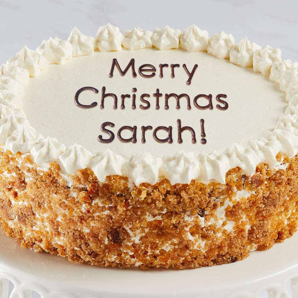 Personalized Carrot Cake Close-up