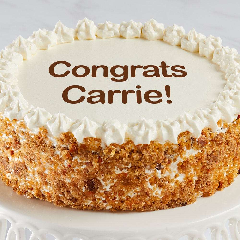 Personalized Carrot Cake Close-up