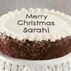 Zoomed in Image of Personalized Chocolate and Vanilla Cake