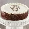 Zoomed in Image of Happy Father's Day Chocolate and Vanilla Cake