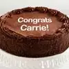 Zoomed in Image of Personalized 10-inch Chocolate Cake