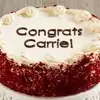 Zoomed in Image of Personalized 10-inch Red Velvet Cake