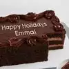 Zoomed in Image of Personalized Chocolate Sheet Cake