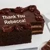 Zoomed in Image of Personalized Chocolate Sheet Cake