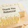 Zoomed in Image of Personalized Vanilla Sheet Cake