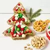 Zoomed in Image of Christmas Tree Snack Tray