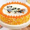 Zoomed in Image of Mickey and Minnie Mouse Halloween Cake