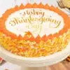 Zoomed in Image of Happy Thanksgiving Cake
