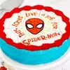 Zoomed in Image of Spider-man Cake