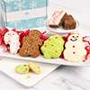 Zoomed in Image of 6PC Holiday Cookie and Brownie Box