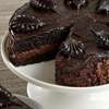 Zoomed in Image of Chocolate Mousse Torte Cake