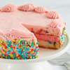 Zoomed in Image of Strawberry Funfetti Cake