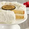 Zoomed in Image of Coconut Cream Cake