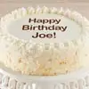 Zoomed in Image of Personalized Vanilla Cake