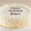Zoomed in Image of Personalized Vanilla Cake