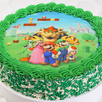 Zoomed in Image of Super Mario Cake