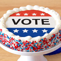Zoomed in Image of Vote Cake 